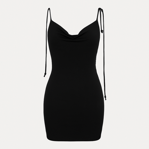josie twinkling open back dress in black Open Back Maxi Dress in Black