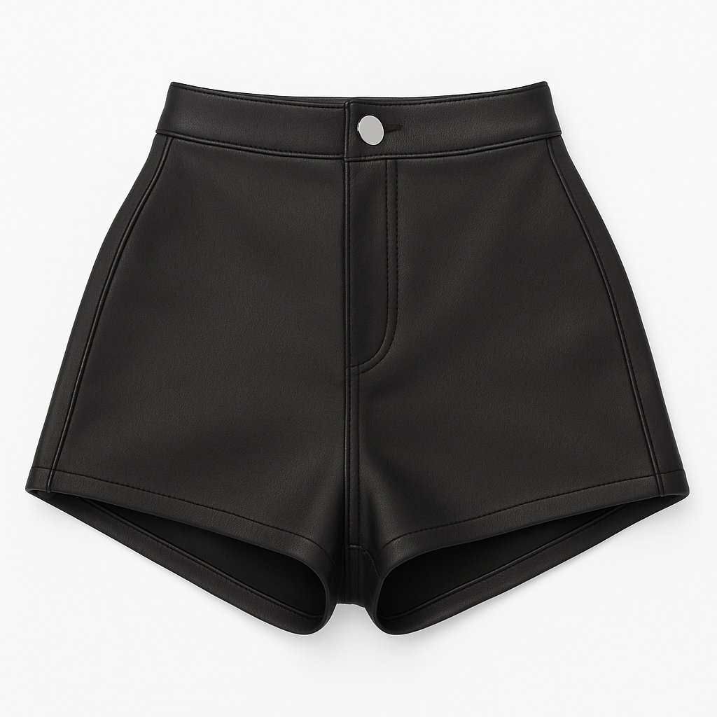 Basic Leather Shorts (Stresch)